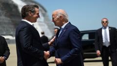 Gavin Newsome and Joe Biden